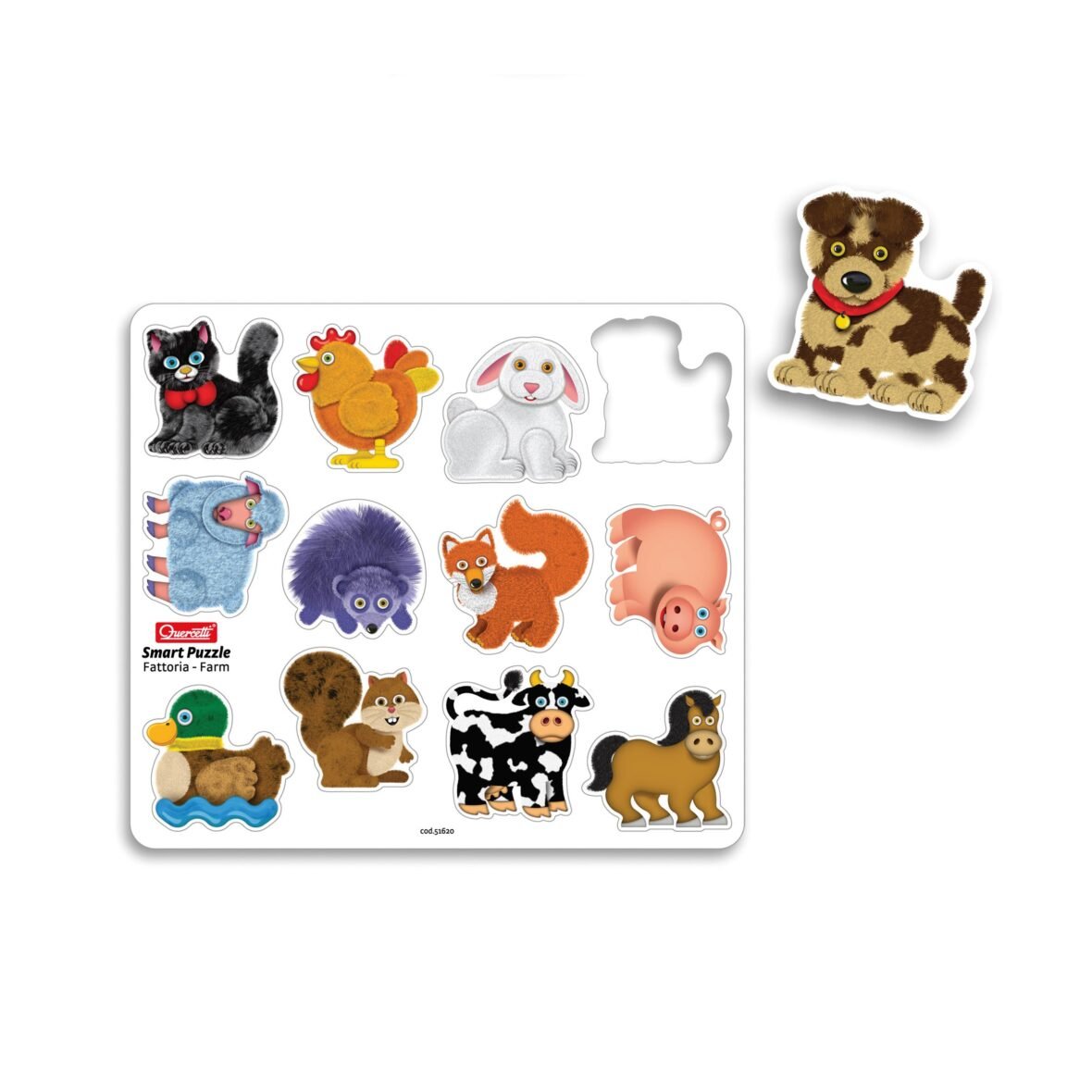 Quercetti Smart Puzzle Magnétique – Ferme