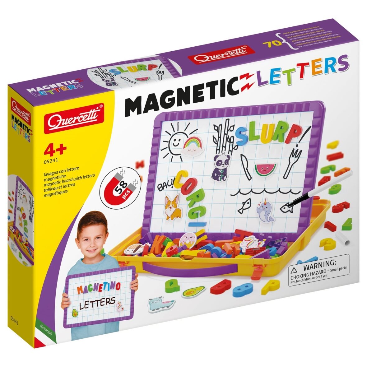 Quercetti – Lettres Magnétiques 65 pièces (Magnetino)