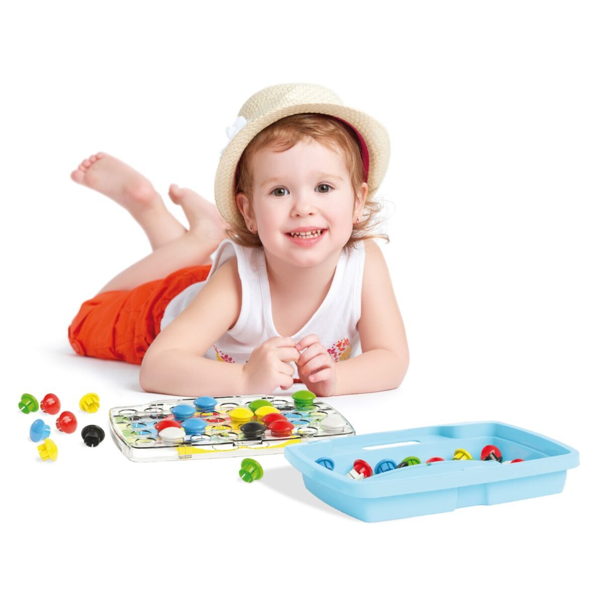 Quercetti Pixel Junior – Mosaïque à Picots 48 pièces (réf. 4210)