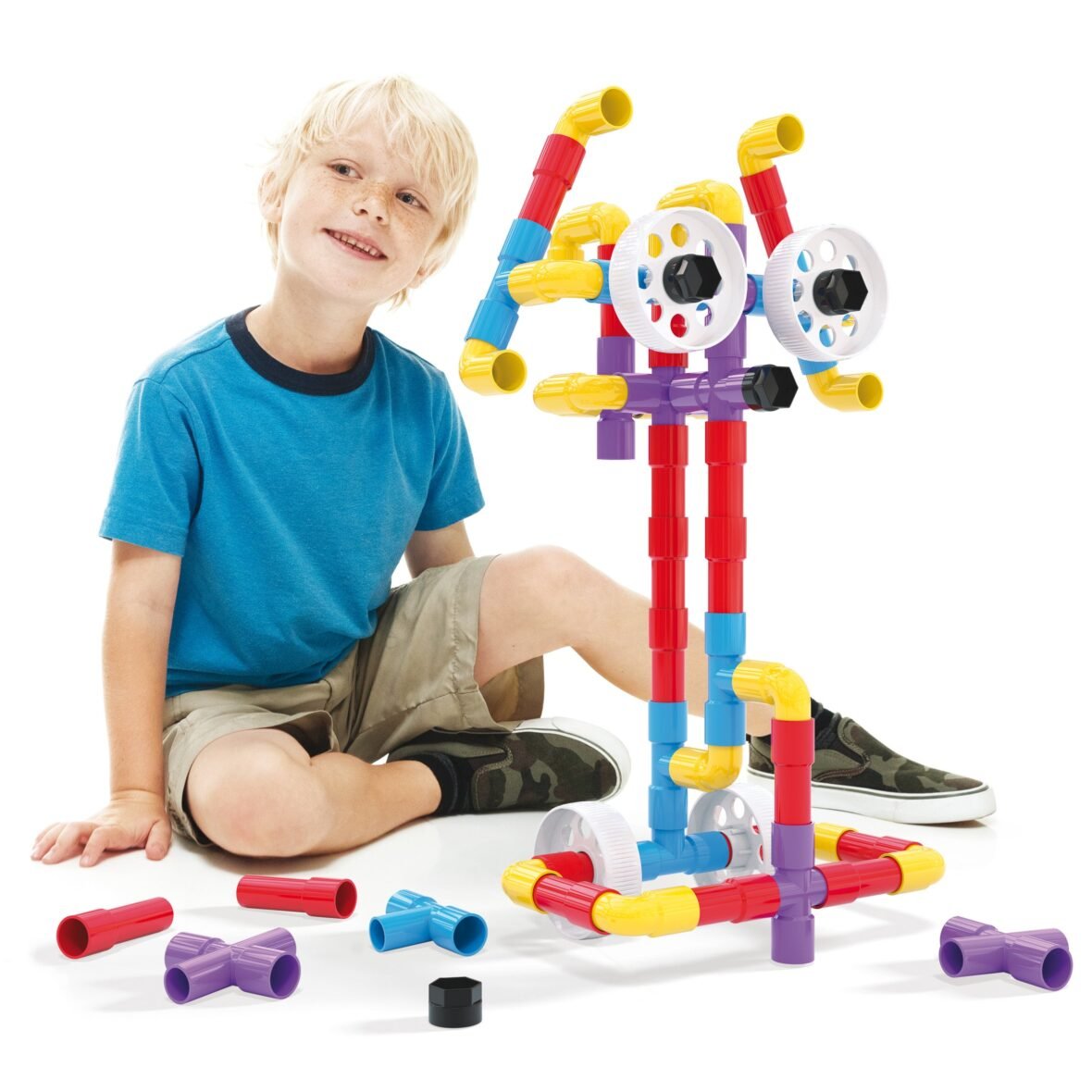 Quercetti Tubation Wheels – Jeu de construction tubulaire 69 pièces (réf. 4185)