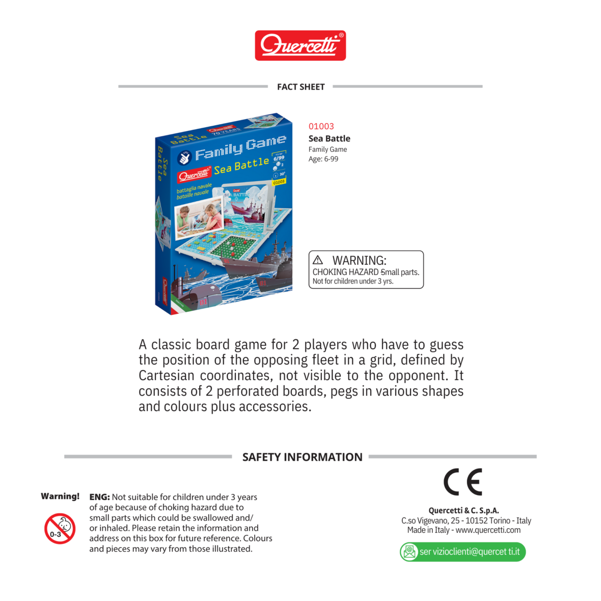 Quercetti Sea Battle – Bataille Navale