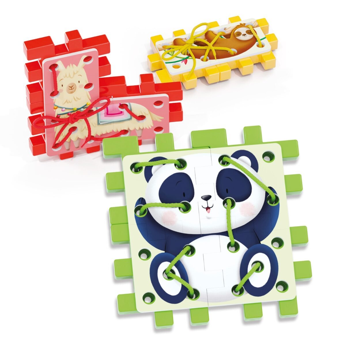 Quercetti Lacing Puzzle Enlaces les Animaux