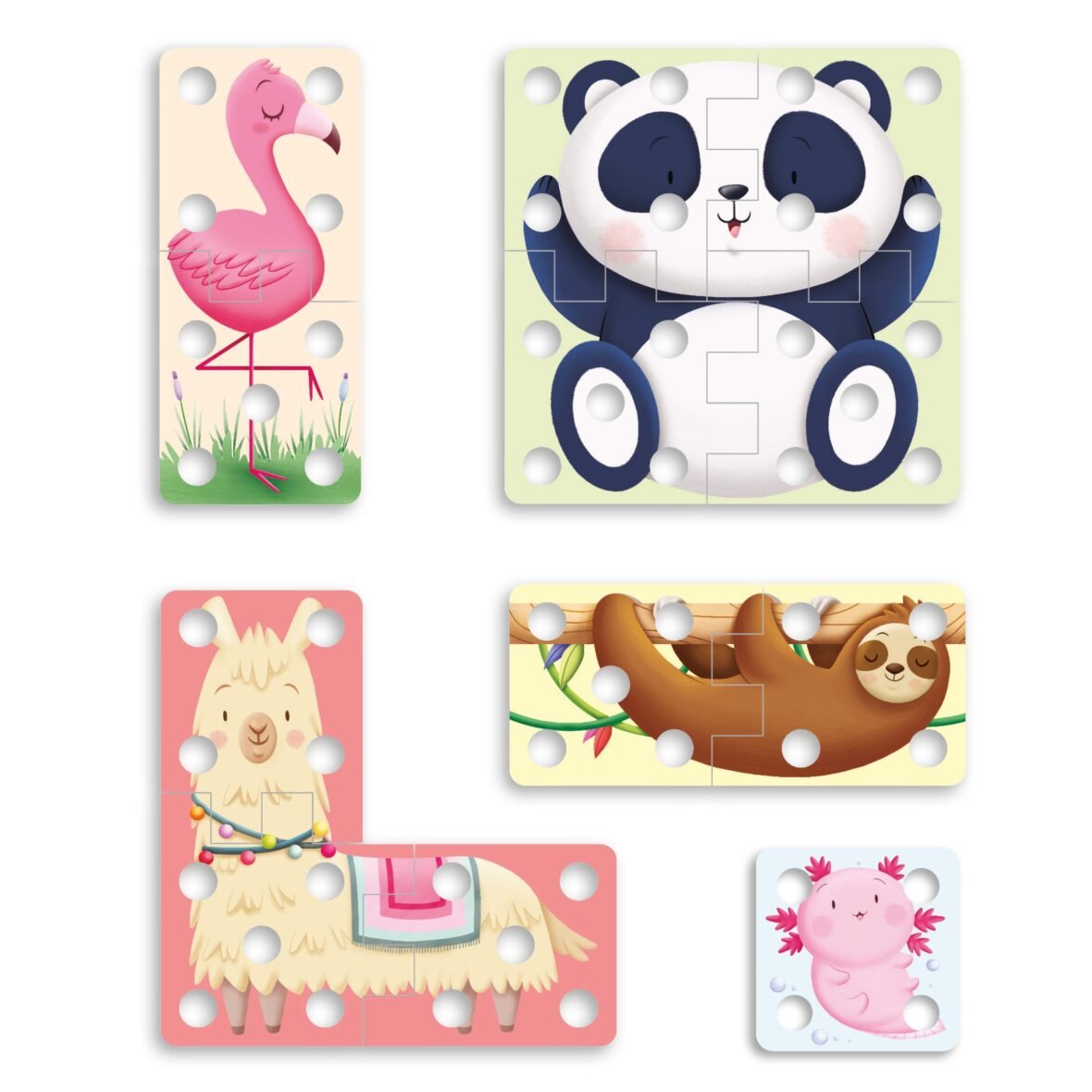 Quercetti Lacing Puzzle Enlaces les Animaux