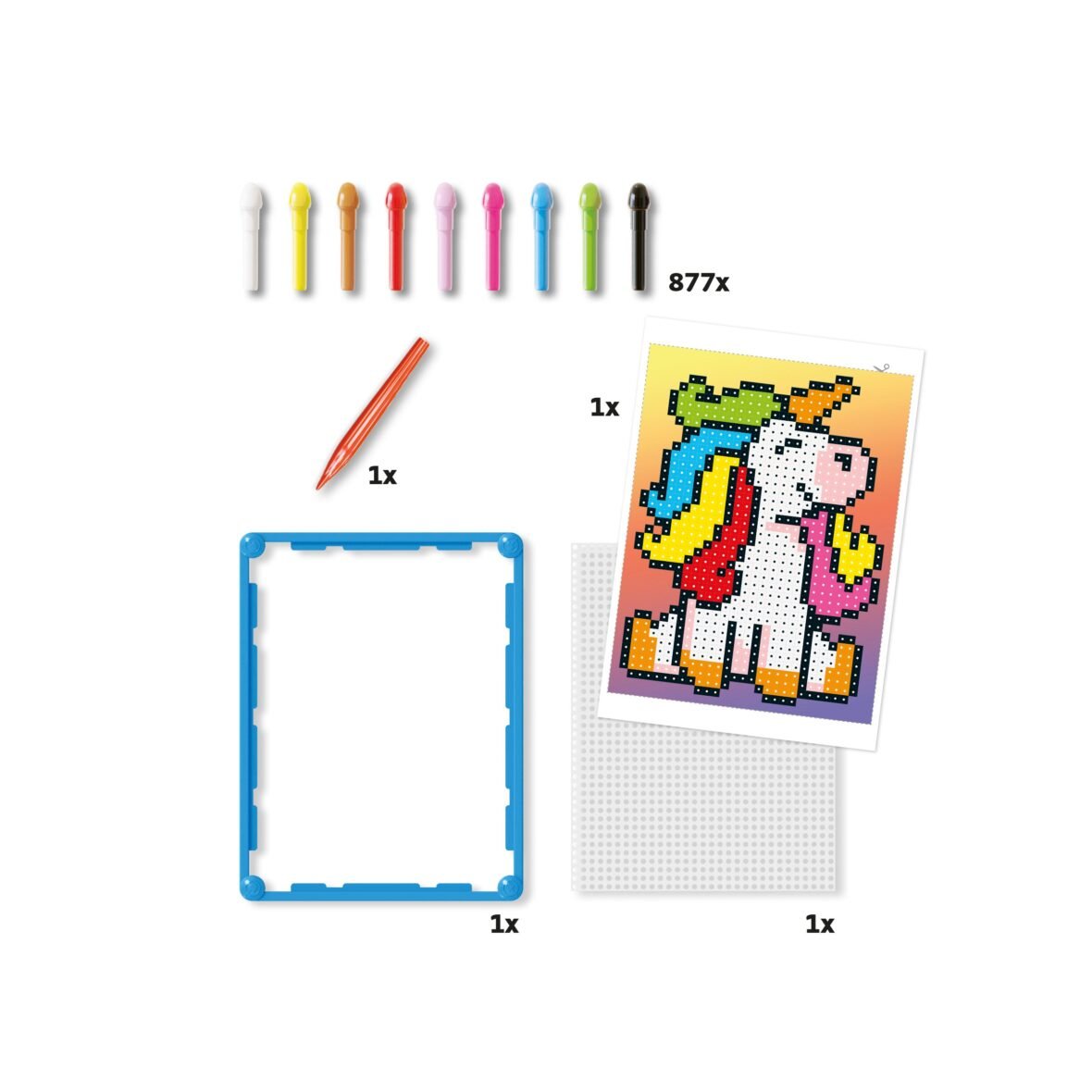 pixel art basic unicorn