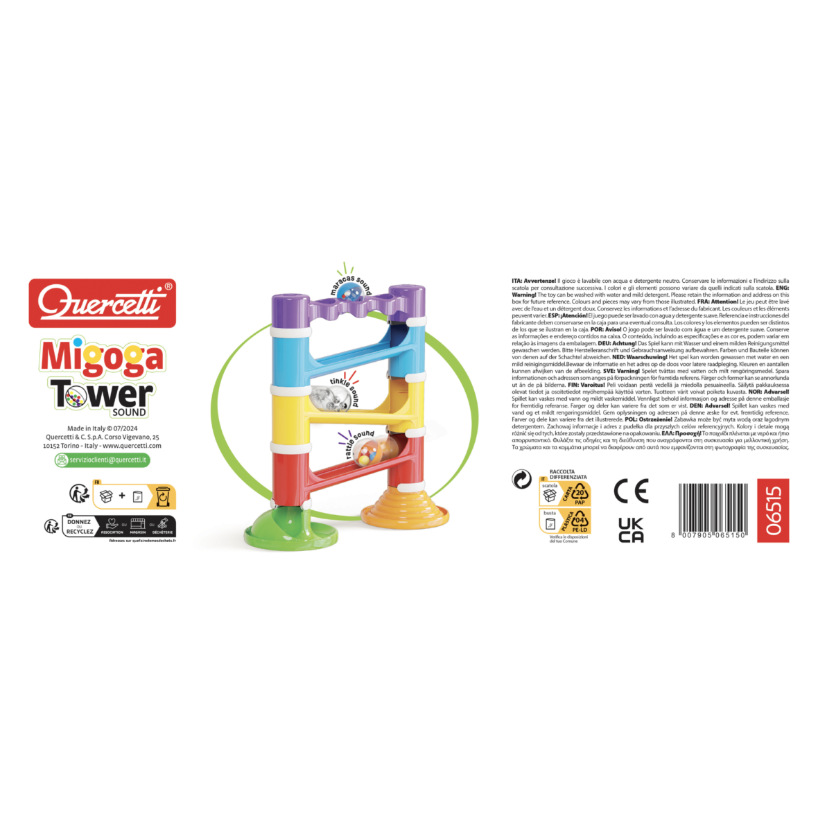 Quercetti Migoga Tower Sound – Circuit de billes sonore