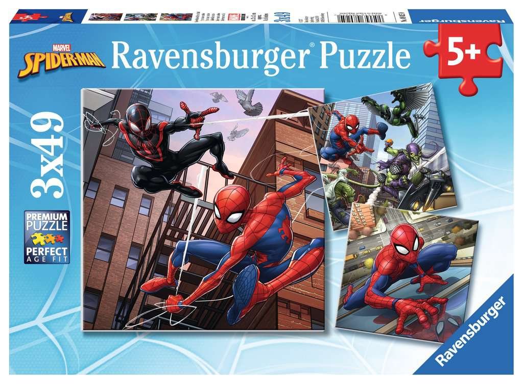Ravensburger – Puzzles 3×49 pièces – Spider-Man en action