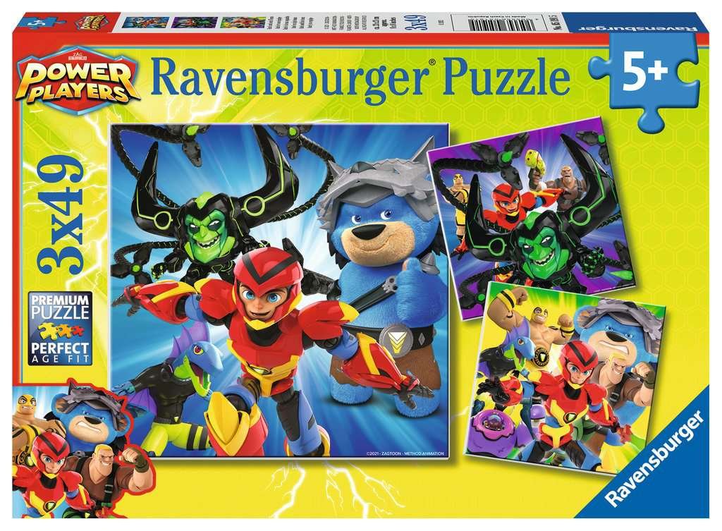 Puzzles 3 x 49 pièces – Power Players