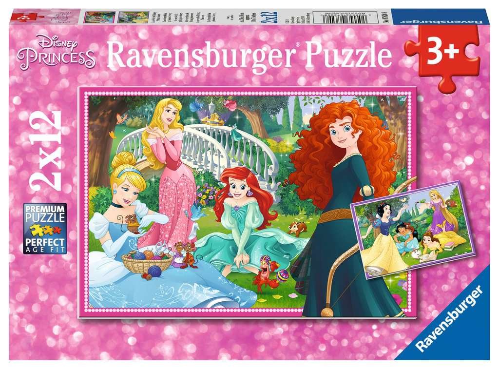 Puzzles 2×12 pièces – Dans le monde des princesses Disney