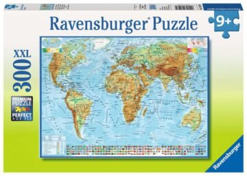 Ravensburger – Puzzle 300 pièces XXL – Carte du Monde Politique (réf. 13097)