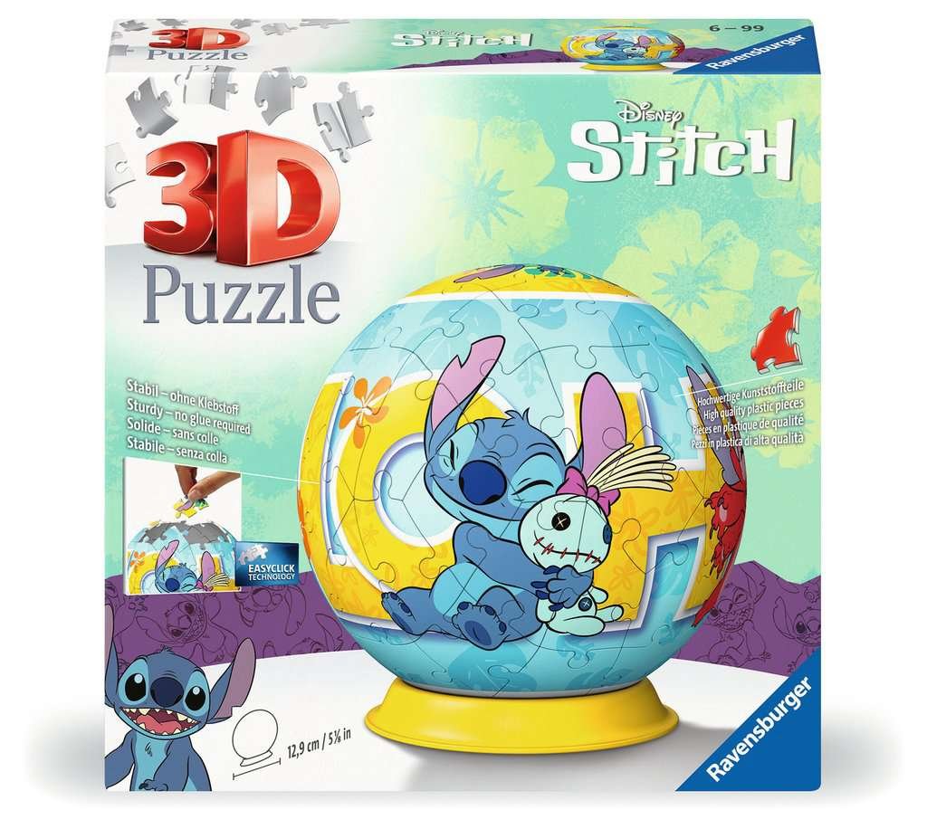 Puzzle 3D Ball 72 pièces – Disney Stitch – Ravensburger