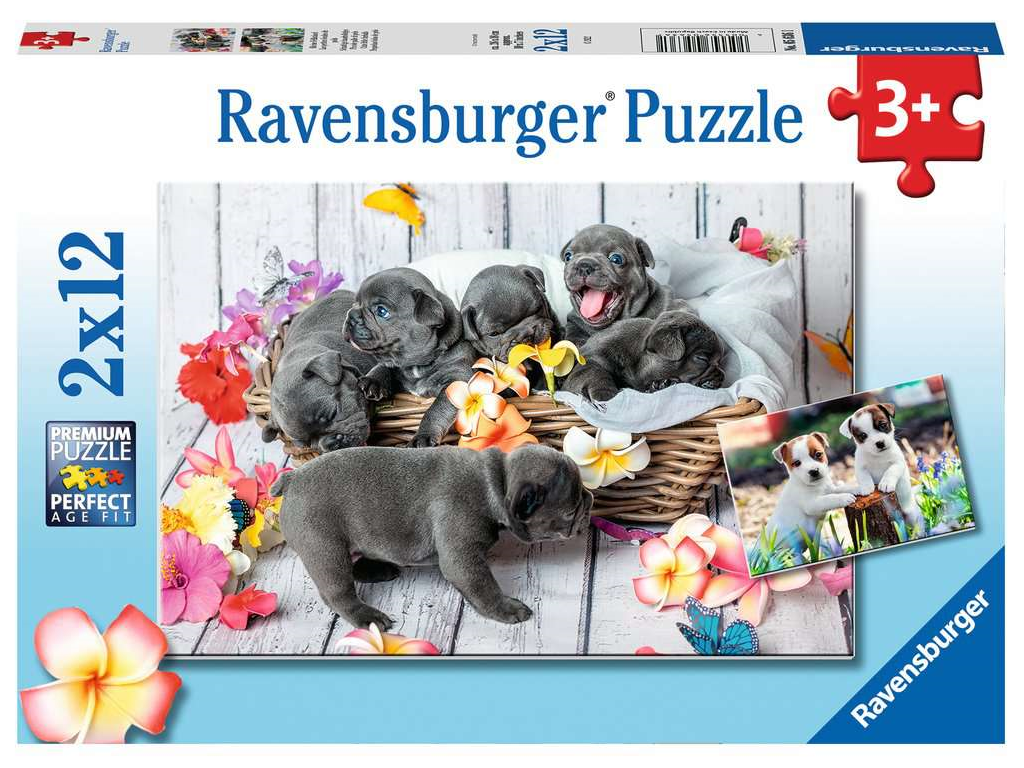 Puzzle 2*12 Petits Chiens – Ravensburger
