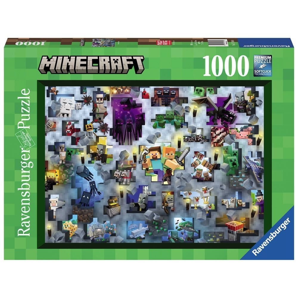 Puzzle Ravensburger 1000 pièces – Minecraft Mobs