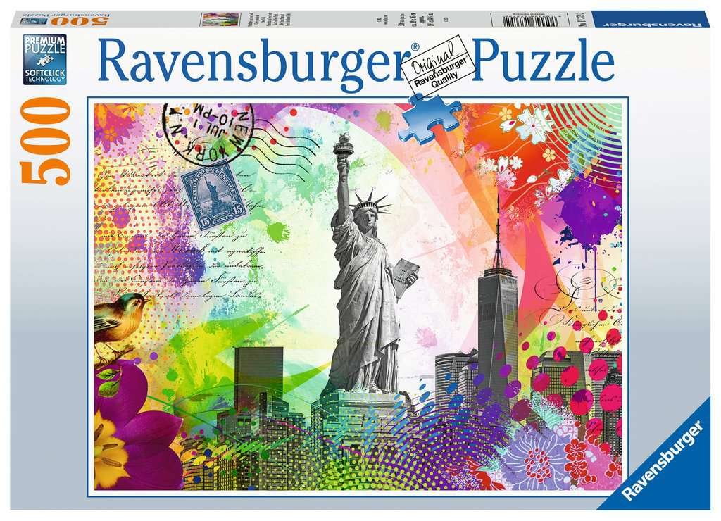 Puzzle 500 pièces – Carte postale de New York – Ravensburger