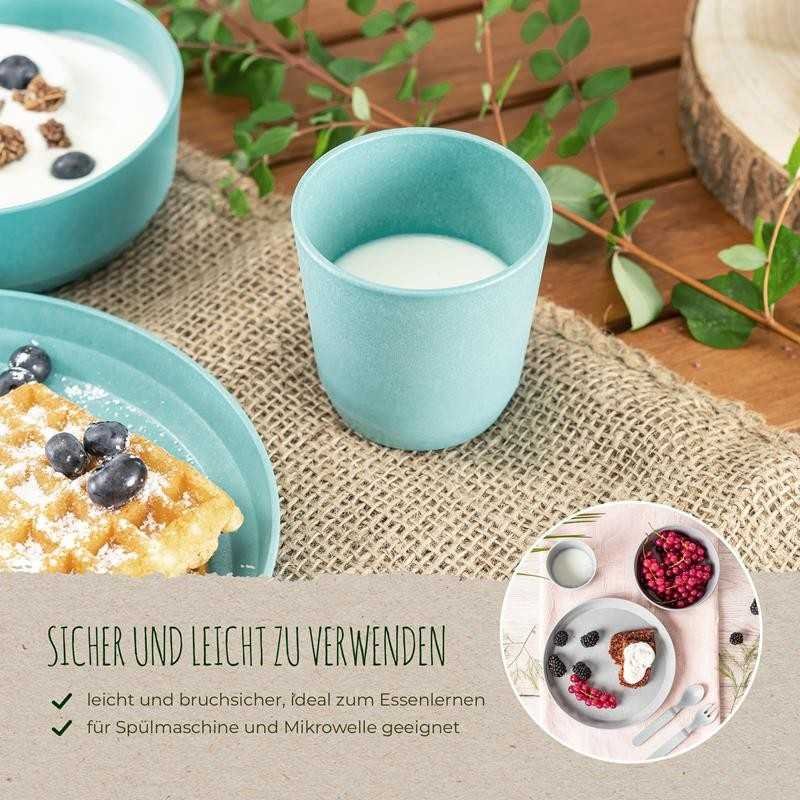 Verre 2 Pieces Gris et Bleu – Reer
