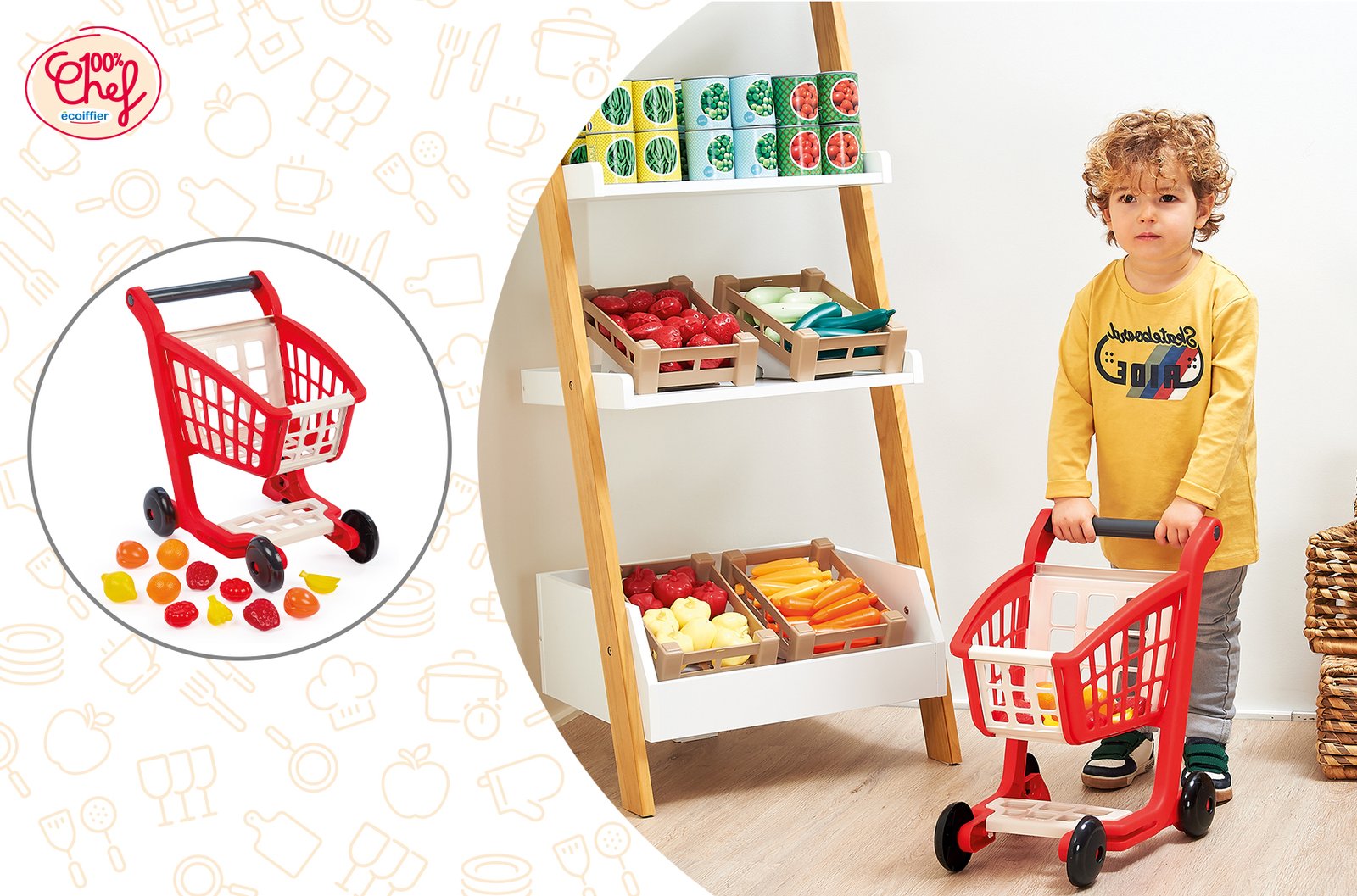 Chariot de Supermarché – 12 Accessoires – Ecoiffier