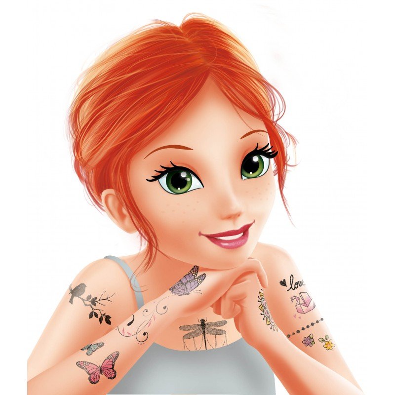 Tatouages Temporaires – 75 Motifs Pailletés – Buki