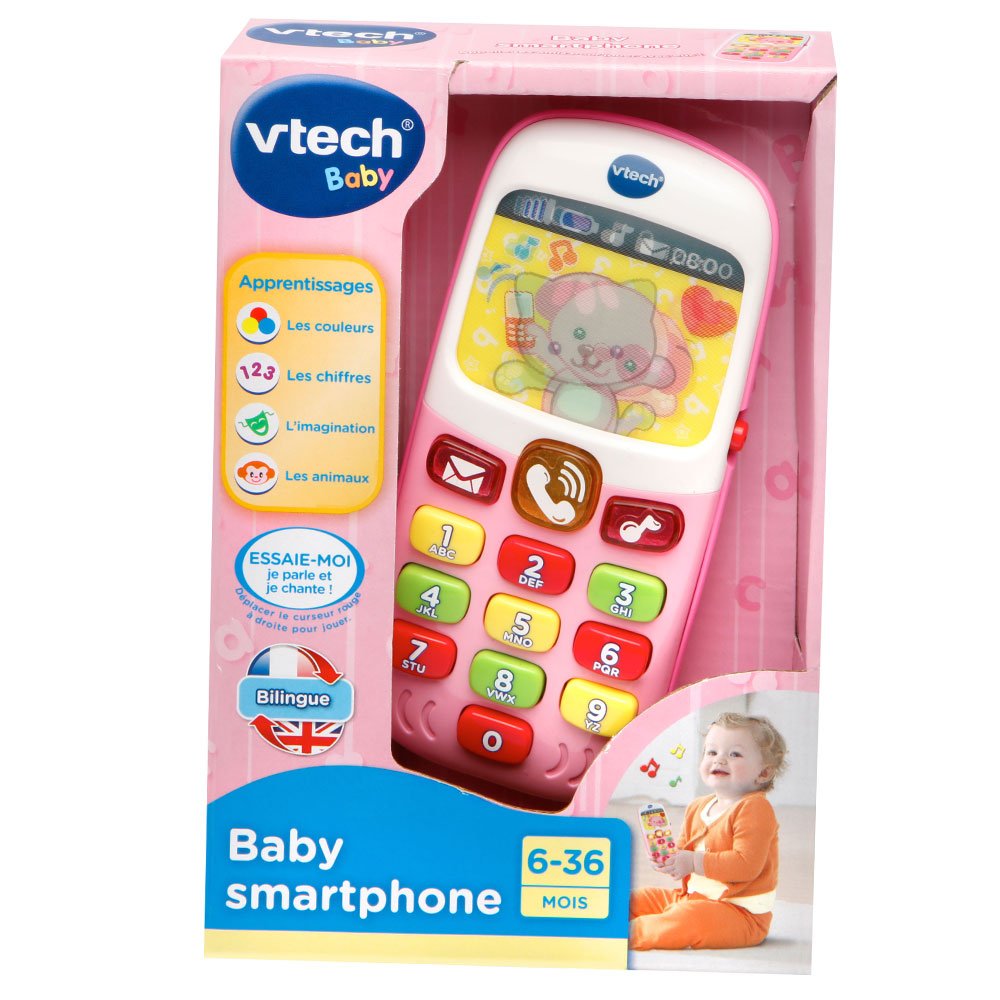 Téléphone d’Éveil – Baby Smartphone Bilingue Rose – VTech
