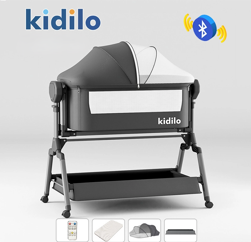 berceau lit bébé kidilo gris