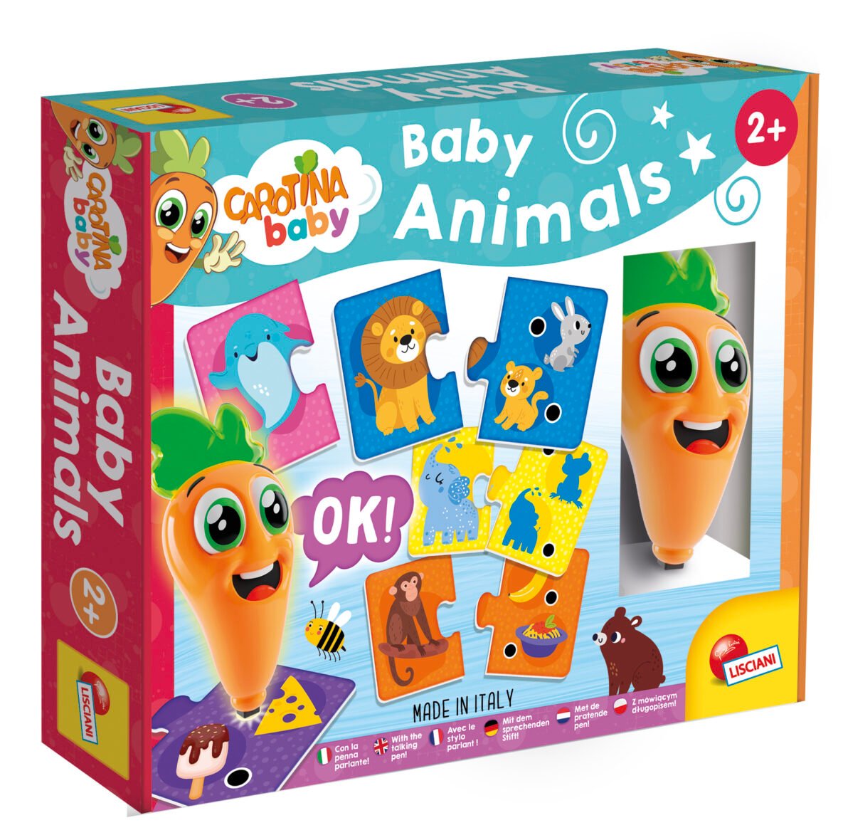 Jeu Carotina Baby – Bébés Animaux avec Stylo Parlant – Lisciani