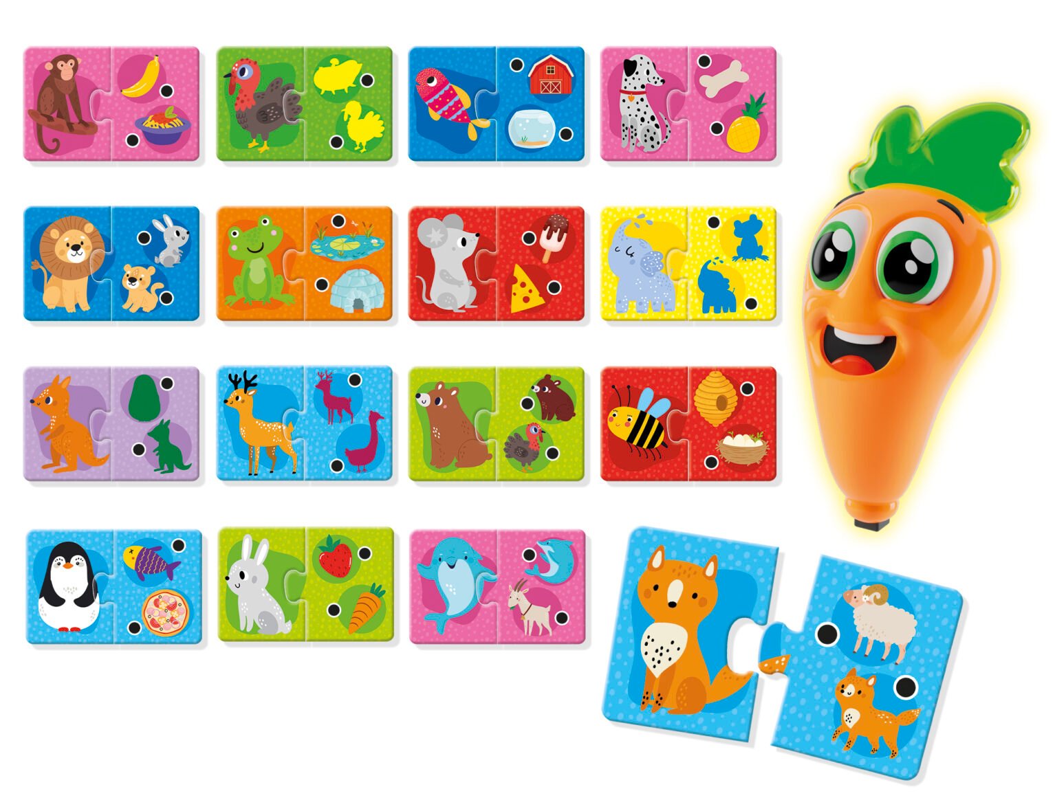 Jeu Carotina Baby – Bébés Animaux avec Stylo Parlant – Lisciani