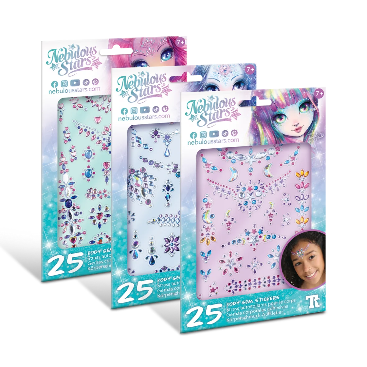 Strass Autocollants pour le Corps – Modèles Assortis – Nebulous Stars