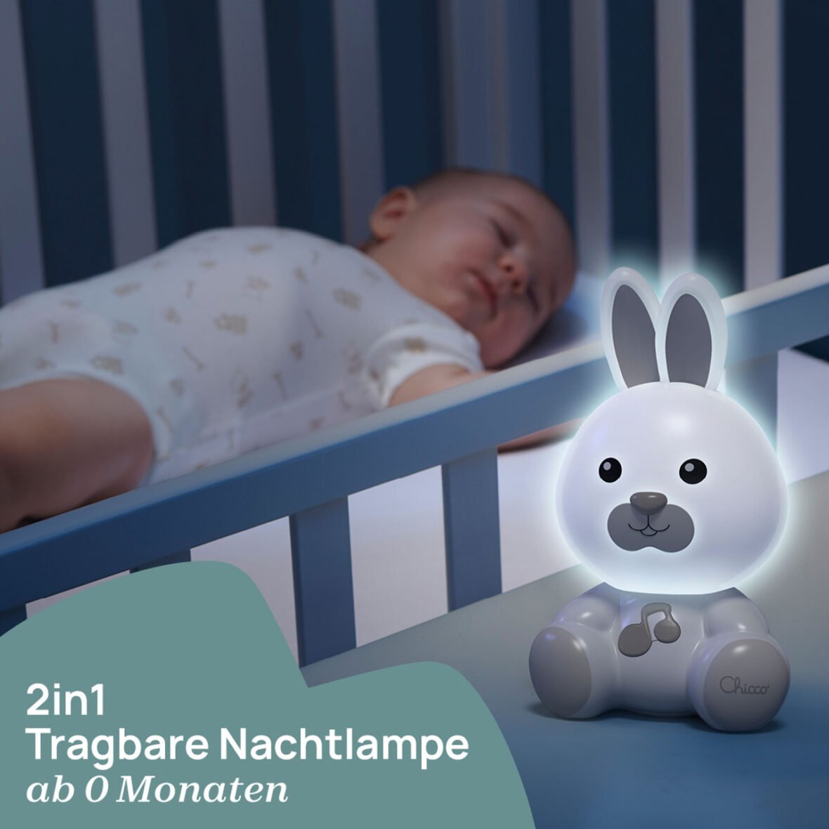 Chicco First Dreams Bunny Dreamlight – Veilleuse musicale portable