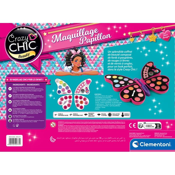 Clementoni Crazy Chic – Ma Trousse de Maquillage Papillon