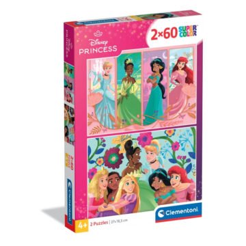 Clementoni Supercolor - Puzzle Disney Princess - 2 x 60 pièces