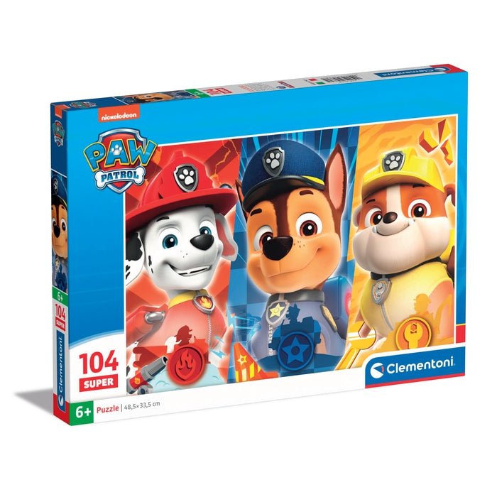 Clementoni – Puzzle Supercolor Maxi 104 pièces – Pat’ Patrouille (Paw Patrol)
