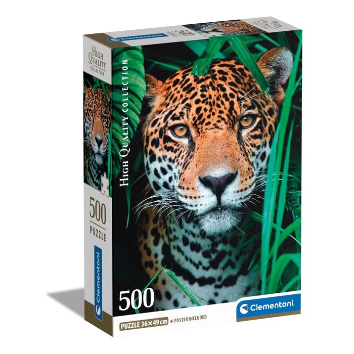 Clementoni – Puzzle 500 pièces – Jaguar in the Jungle