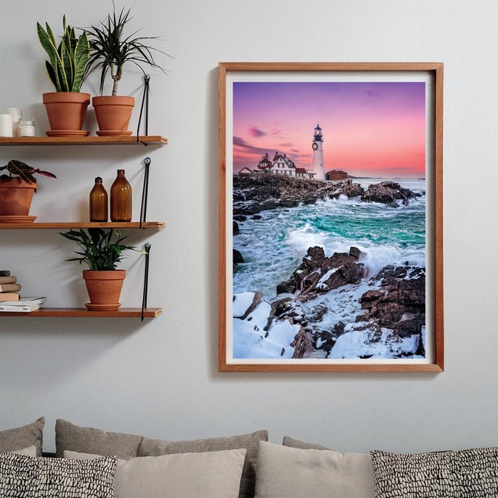 Clementoni – Puzzle 1000 pièces – First Snow at Portland Head (Première neige à Portland Head)