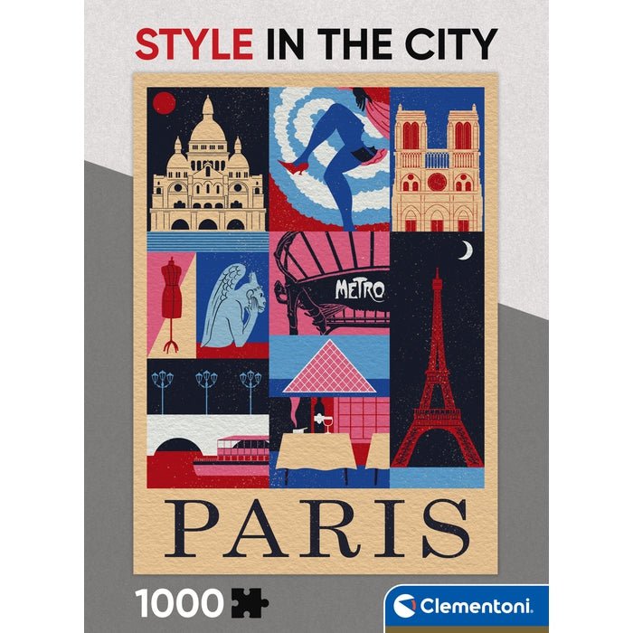 Clementoni – Style In The City Paris – Puzzle 1000 pièces