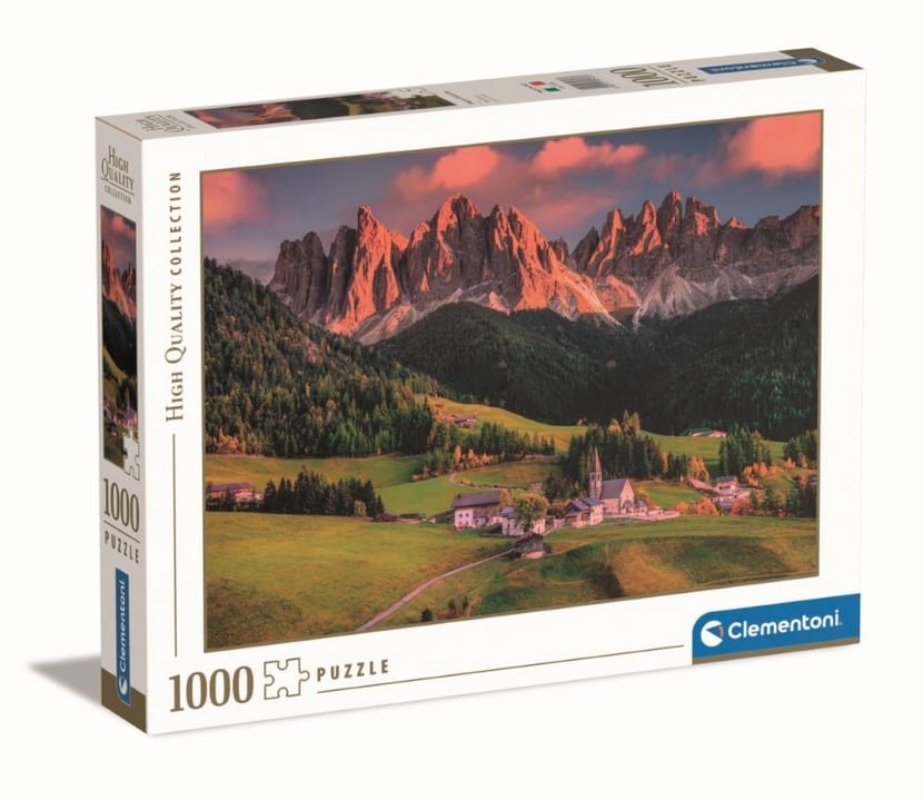 Clementoni – Puzzle 1000 pièces Compact Box – Magical Dolomites (Dolomites Magiques)