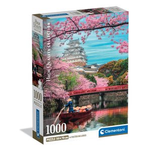 Puzzle Château de Himeji au printemps – 1000 pièces Compact Box