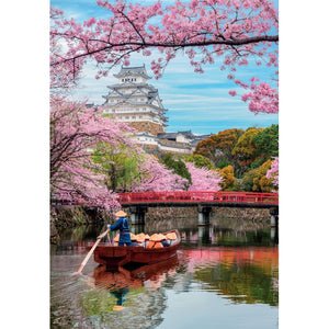 Puzzle Château de Himeji au printemps – 1000 pièces Compact Box