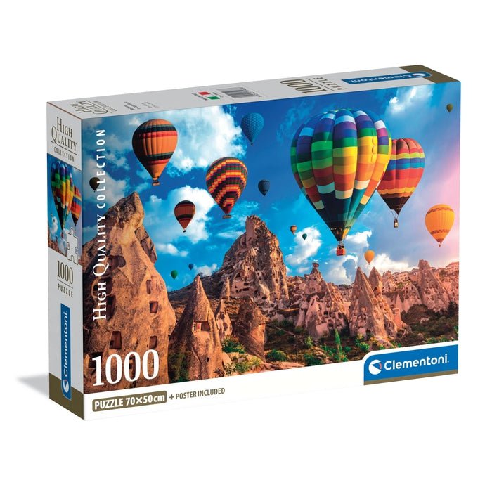 Clementoni – Puzzle 1000 pièces Balloons in Cappadocia (Compact Box HQC)