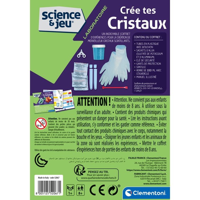 Clementoni – Science & Jeu – Crée tes cristaux