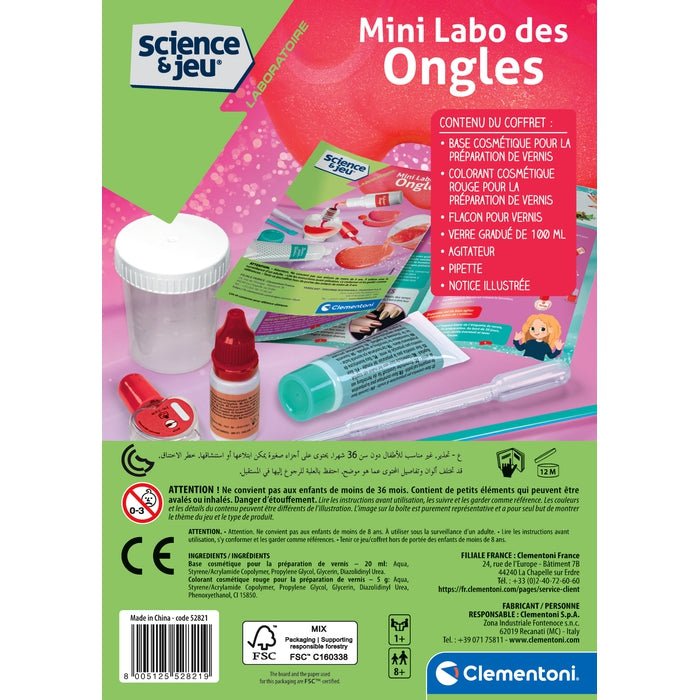 Clementoni – Mini Labo des Ongles