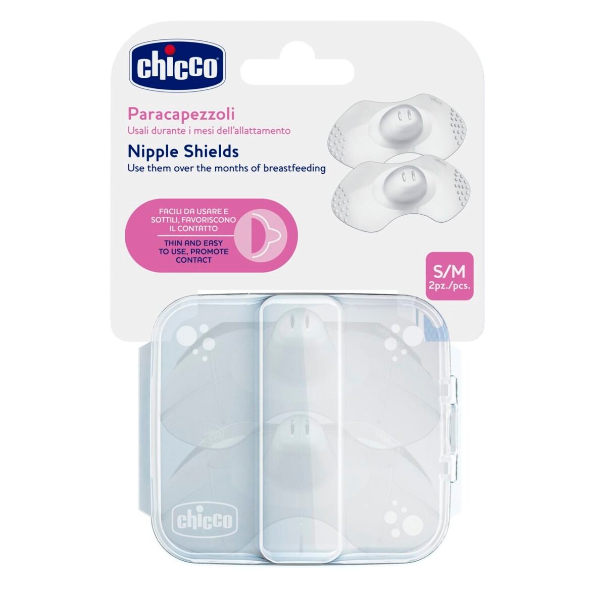 Chicco Protège-Mamelons en Silicone Taille S/M