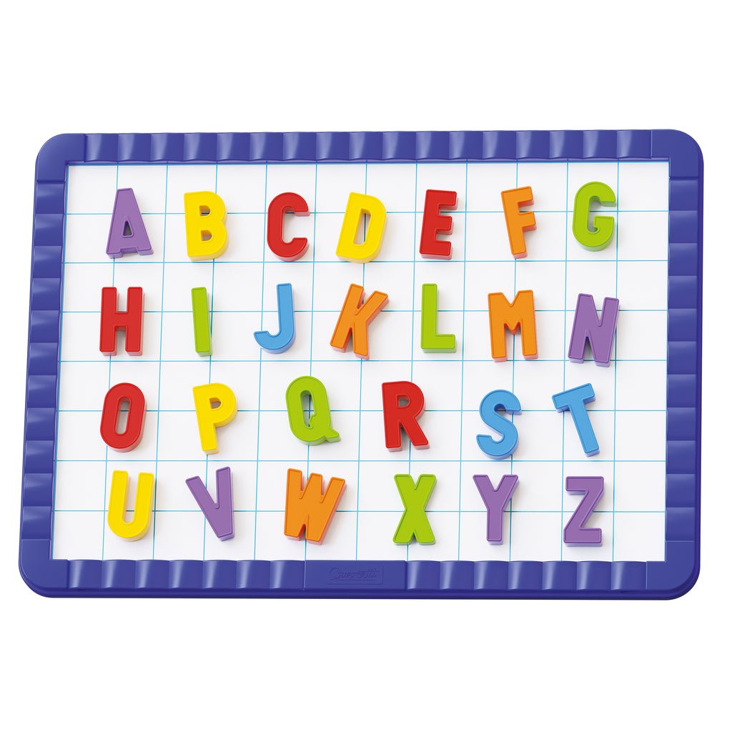 Quercetti Magnetino Letters – Tableau magnétique avec 48 lettres majuscules