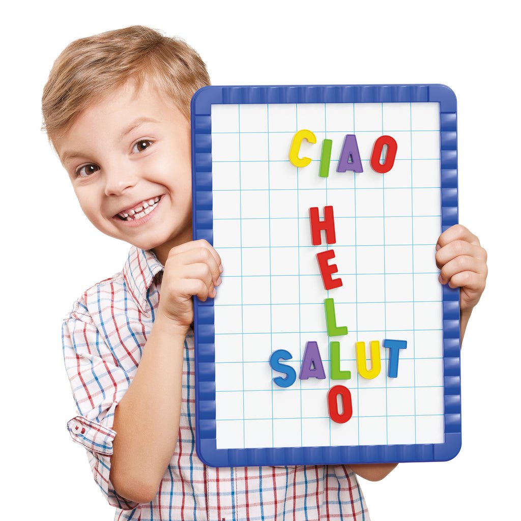Quercetti Magnetino Letters – Tableau magnétique avec 48 lettres majuscules