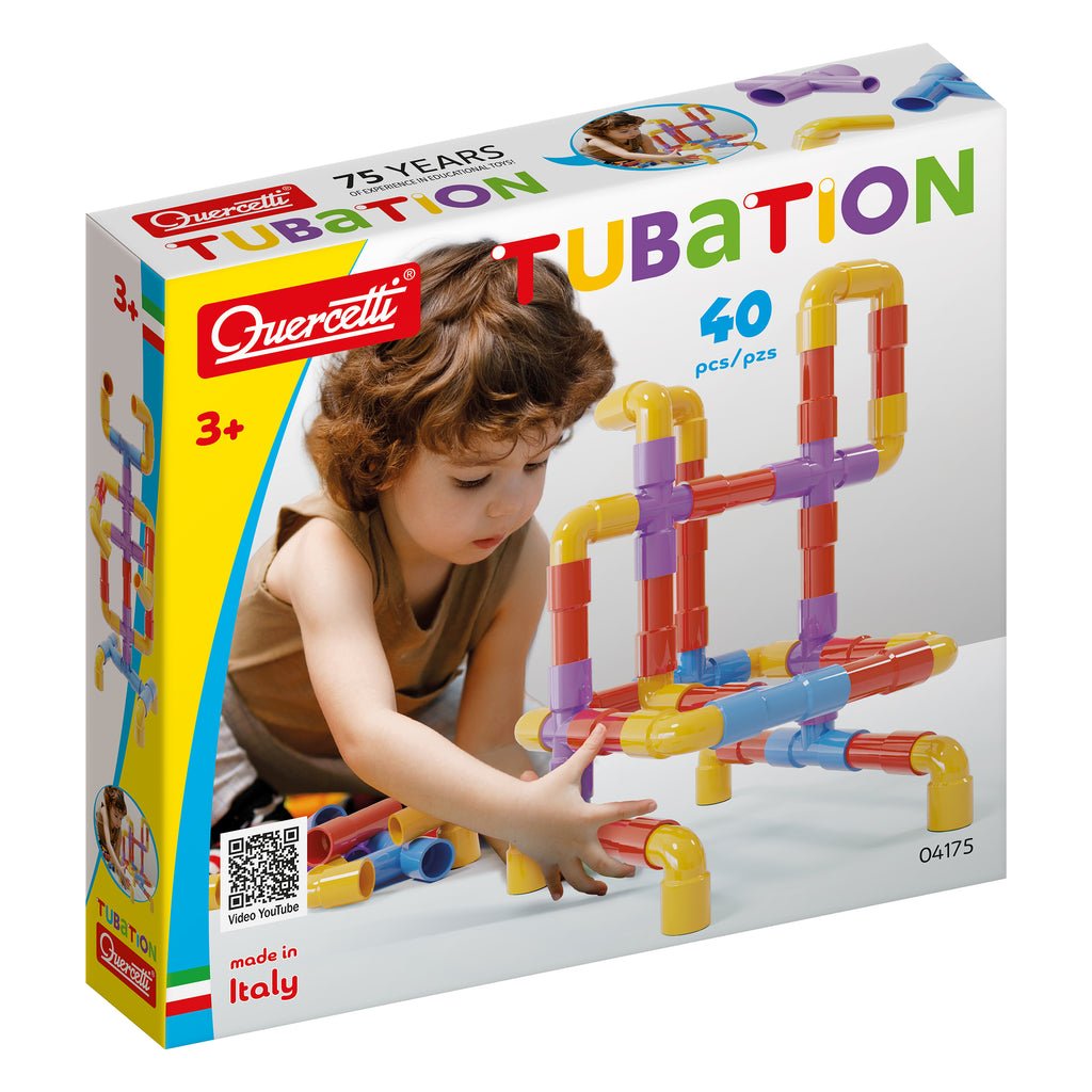 Quercetti Tubation – Jeu de construction 40 pièces