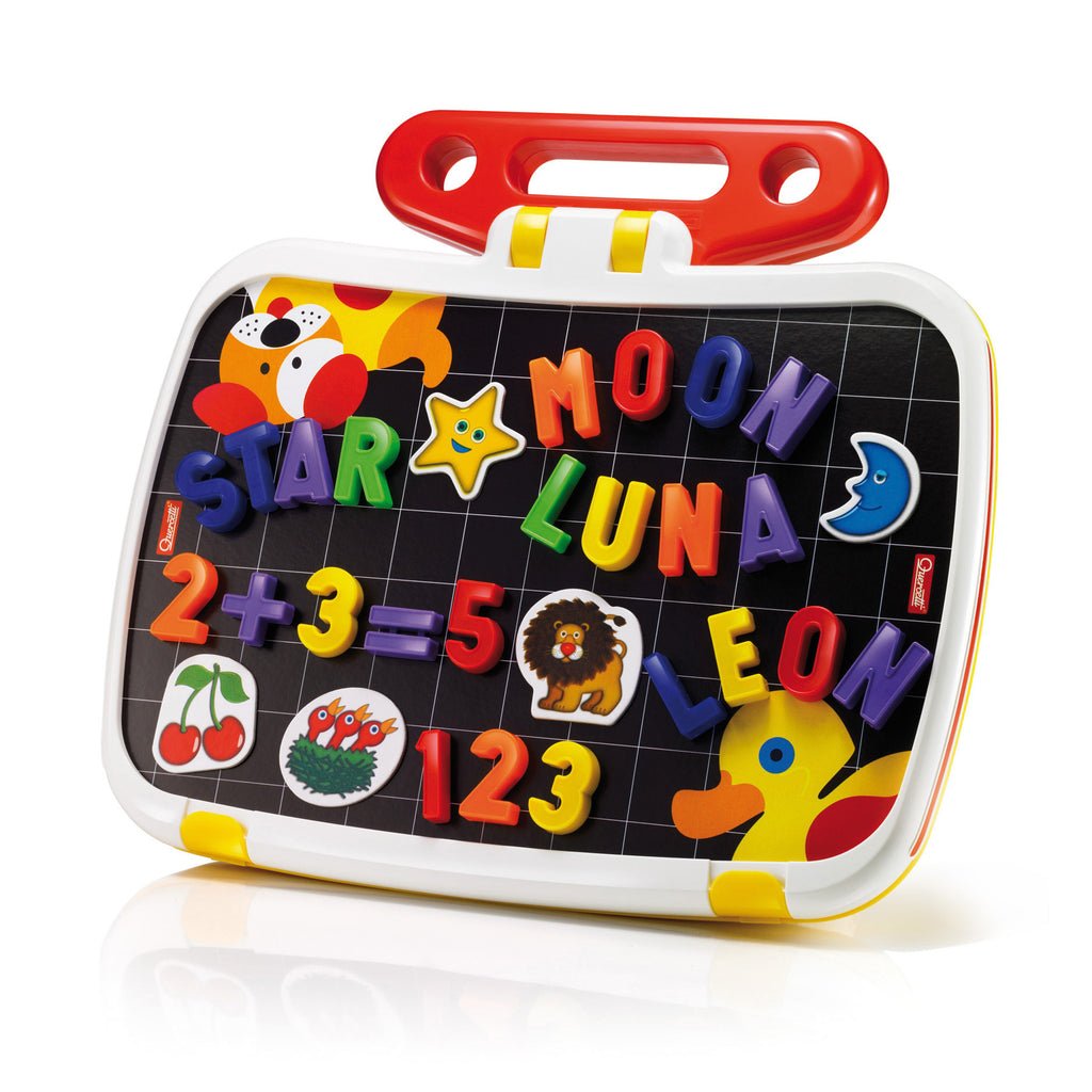 Quercetti Combi ABC+123 – Tableau magnétique et ardoise effaçable