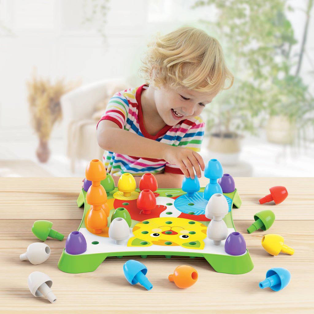 Quercetti Jumbo Peggy Small – Jeu de mosaïque à chevilles 20 pièces
