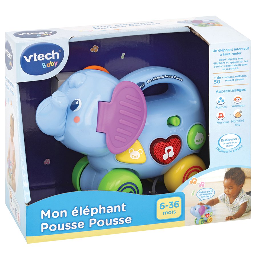 VTech Baby – Mon éléphant Pousse Pousse