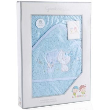 Gamberritos Sortie de bain bleue 100 × 100 cm
