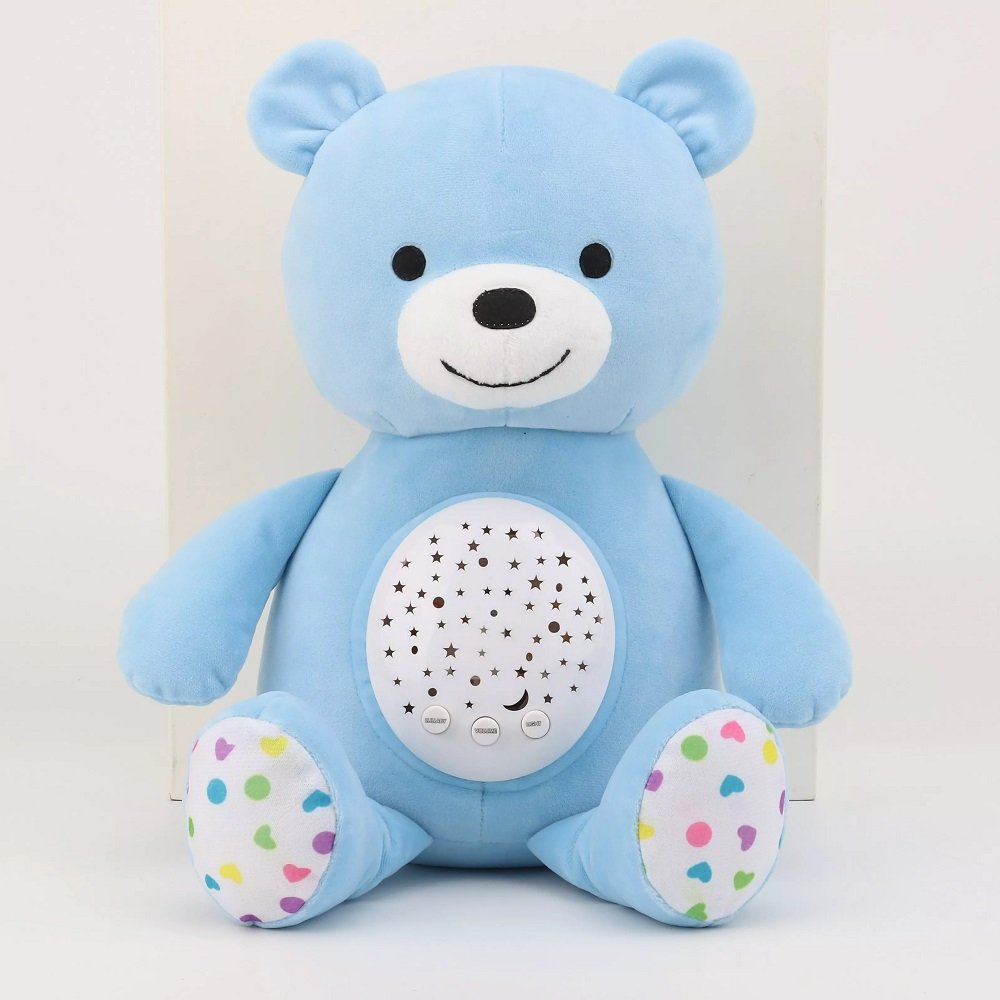Projecteur musical pour bébé avec lumières et peluches ours en peluche