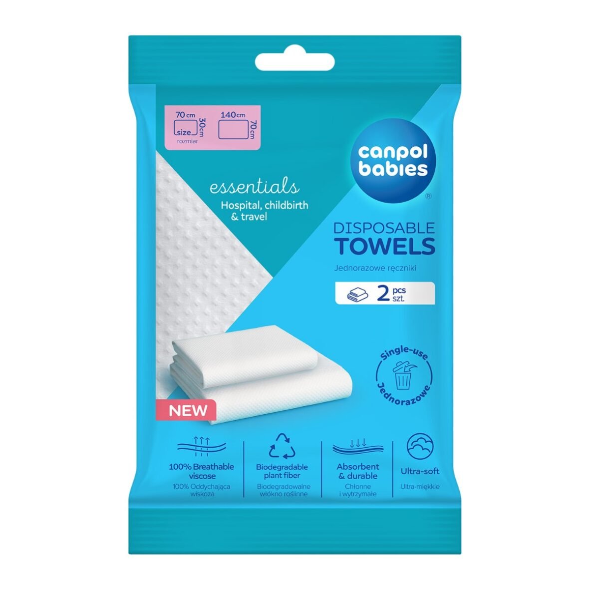 Canpol Lot de 2 serviettes jetables