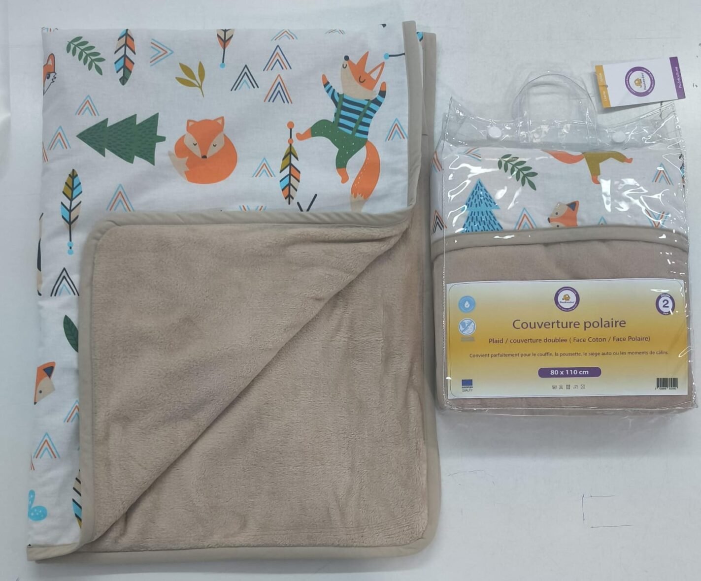 couverture plaid polare double face……
