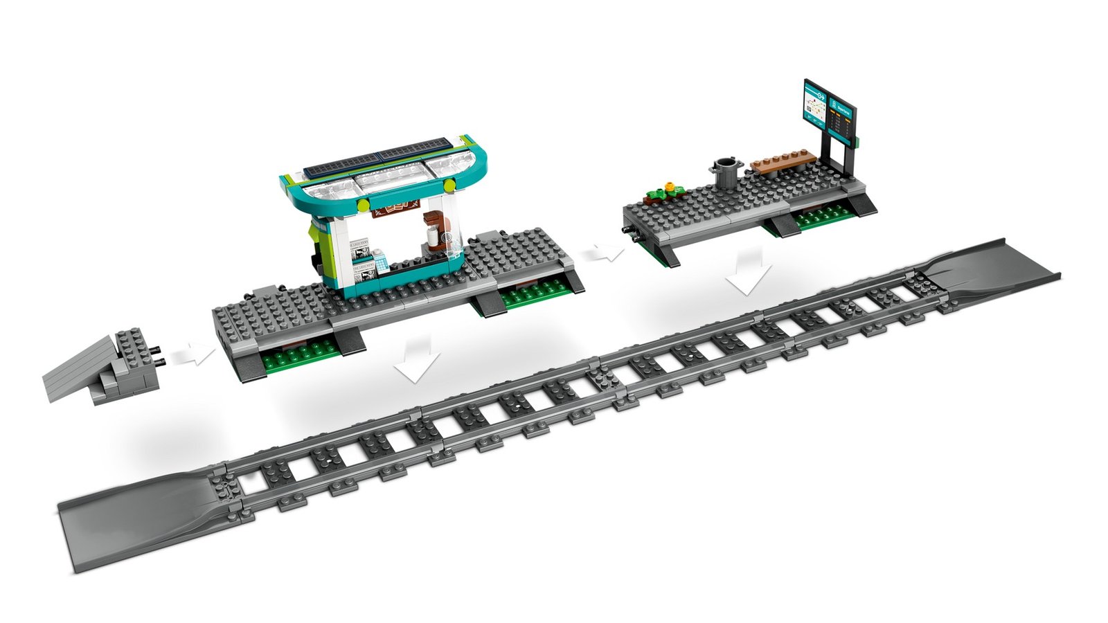 LEGO City 60423 Le tramway et la station du centre-ville – vue 3